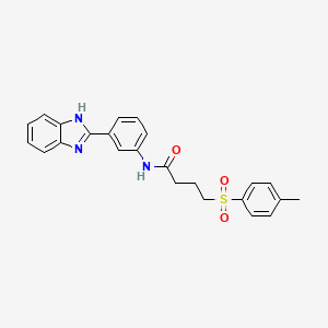 molecular formula C24H23N3O3S B2610872 N-(3-(1H-苯并[d]咪唑-2-基)苯基)-4-甲苯磺酰丁酰胺 CAS No. 941925-81-1