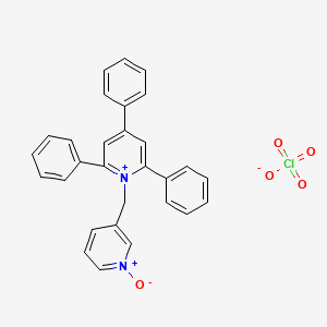 3-[(2,4,6-Triphenylpyridin-1-ium-1-yl)methyl]pyridin-1-ium-1-olate perchlorate