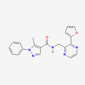 N-((3-(furan-2-yl)pyrazin-2-yl)methyl)-5-methyl-1-phenyl-1H-pyrazole-4-carboxamide