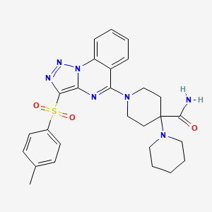 1'-[3-(4-Methylbenzenesulfonyl)-[1,2,3]triazolo[1,5-a]quinazolin-5-yl]-[1,4'-bipiperidine]-4'-carboxamide