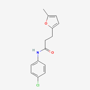 molecular formula C14H14ClNO2 B2610891 N-(4-氯苯基)-3-(5-甲基呋喃-2-基)丙酰胺 CAS No. 307540-63-2