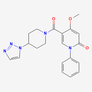5-(4-(1H-1,2,3-triazol-1-yl)piperidine-1-carbonyl)-4-methoxy-1-phenylpyridin-2(1H)-one