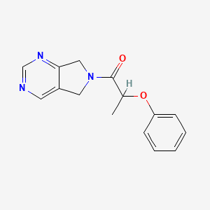 molecular formula C15H15N3O2 B2610903 2-phenoxy-1-(5H-pyrrolo[3,4-d]pyrimidin-6(7H)-yl)propan-1-one CAS No. 1448132-76-0