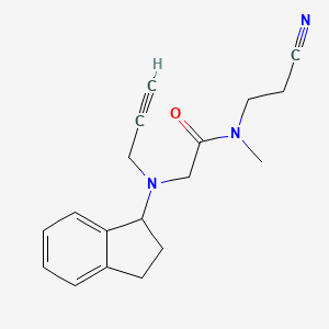 N-(2-cyanoethyl)-2-[(2,3-dihydro-1H-inden-1-yl)(prop-2-yn-1-yl)amino]-N-methylacetamide