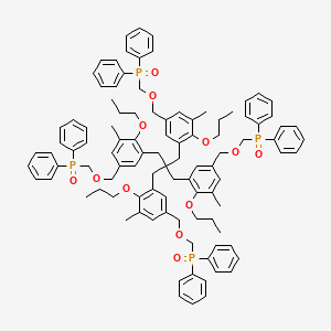 (((((2,2-Bis(5-(((diphenylphosphoryl)methoxy)methyl)-3-methyl-2-propoxybenzyl)propane-1,3-diyl)bis(3-methyl-4-propoxy-5,1-phenylene))bis(methylene))bis(oxy))bis(methylene))bis(diphenylphosphine oxide)
