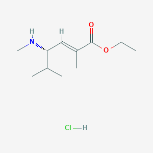 2-Hexenoic acid, 2,5-dimethyl-4-(methylamino)-, ethyl ester, hydrochloride, (2E,4S)-
