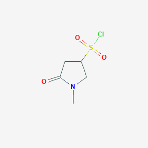 molecular formula C5H8ClNO3S B2610941 1-Methyl-5-oxopyrrolidine-3-sulfonyl chloride CAS No. 1909326-40-4