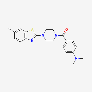(4-(Dimethylamino)phenyl)(4-(6-methylbenzo[d]thiazol-2-yl)piperazin-1-yl)methanone