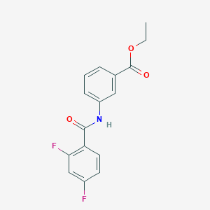 molecular formula C16H13F2NO3 B261095 Ethyl 3-[(2,4-difluorobenzoyl)amino]benzoate 