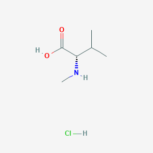 molecular formula C6H14ClNO2 B2610953 N-Me-Val-OH.HCl CAS No. 18944-00-8; 2480-23-1