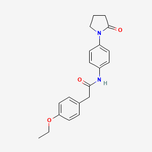 molecular formula C20H22N2O3 B2610955 2-(4-乙氧基苯基)-N-(4-(2-氧代吡咯烷-1-基)苯基)乙酰胺 CAS No. 941888-94-4