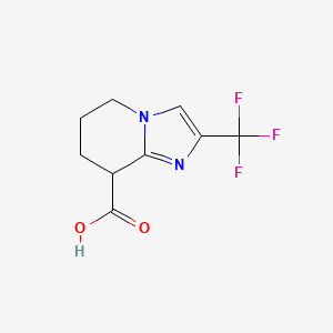 molecular formula C9H9F3N2O2 B2610959 2-(trifluoromethyl)-5H,6H,7H,8H-imidazo[1,2-a]pyridine-8-carboxylic acid CAS No. 1888739-73-8