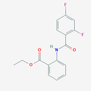 molecular formula C16H13F2NO3 B261096 Ethyl 2-[(2,4-difluorobenzoyl)amino]benzoate 