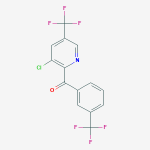 molecular formula C14H6ClF6NO B2610970 [3-氯-5-(三氟甲基)-2-吡啶基][3-(三氟甲基)苯基]甲酮 CAS No. 338770-58-4