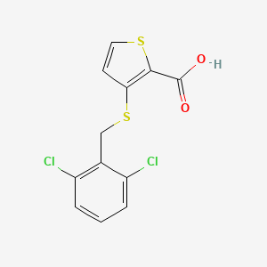 molecular formula C12H8Cl2O2S2 B2610972 3-[(2,6-dichlorophenyl)methylsulfanyl]thiophene-2-carboxylic Acid CAS No. 250714-86-4