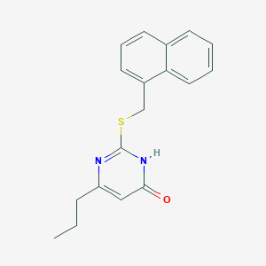 2-((naphthalen-1-ylmethyl)thio)-6-propylpyrimidin-4(3H)-one