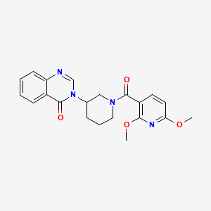 molecular formula C21H22N4O4 B2610988 3-(1-(2,6-二甲氧基烟酰基)哌啶-3-基)喹唑啉-4(3H)-酮 CAS No. 2034462-50-3