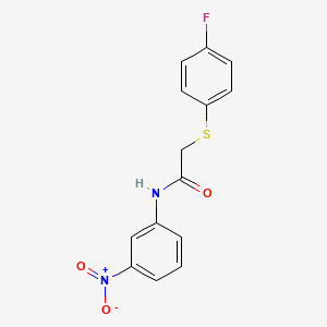 2-[(4-fluorophenyl)sulfanyl]-N-(3-nitrophenyl)acetamide