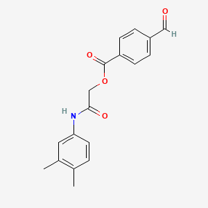 molecular formula C18H17NO4 B2611015 [2-(3,4-Dimethylanilino)-2-oxoethyl] 4-formylbenzoate CAS No. 1002959-41-2