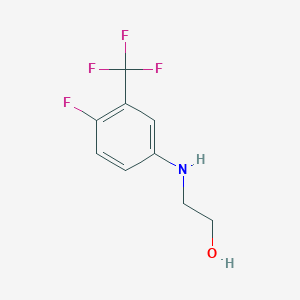 molecular formula C9H9F4NO B2611027 2-{[4-Fluoro-3-(trifluoromethyl)phenyl]amino}ethan-1-ol CAS No. 1248184-67-9