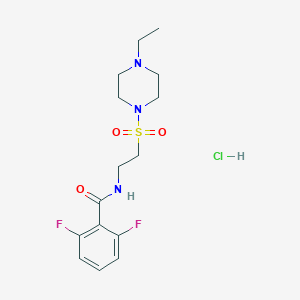 N-(2-((4-ethylpiperazin-1-yl)sulfonyl)ethyl)-2,6-difluorobenzamide hydrochloride