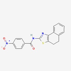 molecular formula C18H13N3O3S B2611057 N-(4,5-二氢萘[1,2-d][1,3]噻唑-2-基)-4-硝基苯甲酰胺 CAS No. 300541-77-9
