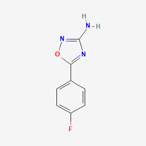 molecular formula C8H6FN3O B2611060 5-(4-氟苯基)-1,2,4-噁二唑-3-胺 CAS No. 1092340-67-4