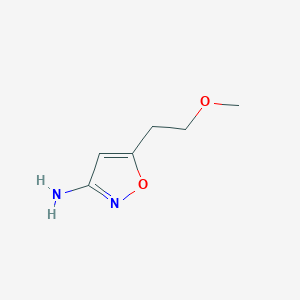 molecular formula C6H10N2O2 B2611067 5-(2-甲氧基乙基)-1,2-恶唑-3-胺 CAS No. 1497931-38-0