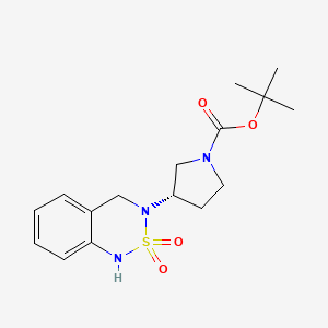 (S)-3-(2,2-Dioxo-1,4-dihydro-2H-2lambda*6*-benzo[1,2,6]thiadiazin-3-yl)-pyrrolidine-1-carboxylic acid tert-butyl ester