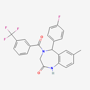 5-(4-fluorophenyl)-7-methyl-4-[3-(trifluoromethyl)benzoyl]-3,5-dihydro-1H-1,4-benzodiazepin-2-one