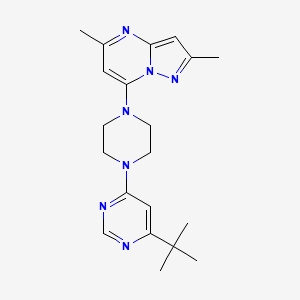 7-[4-(6-Tert-butylpyrimidin-4-yl)piperazin-1-yl]-2,5-dimethylpyrazolo[1,5-a]pyrimidine