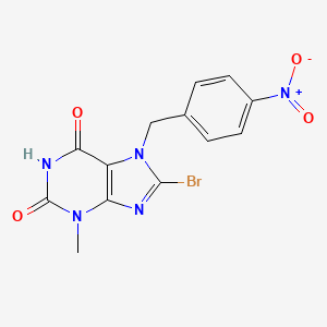 8-bromo-3-methyl-7-(4-nitrobenzyl)-1H-purine-2,6(3H,7H)-dione