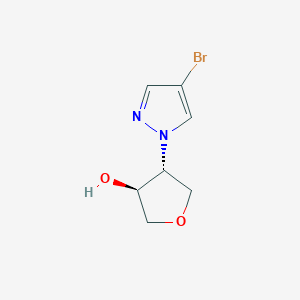 molecular formula C7H9BrN2O2 B2611084 (3S,4R)-4-(4-bromopyrazol-1-yl)oxolan-3-ol CAS No. 2017871-14-4