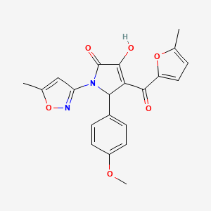 3-hydroxy-5-(4-methoxyphenyl)-4-(5-methylfuran-2-carbonyl)-1-(5-methylisoxazol-3-yl)-1H-pyrrol-2(5H)-one