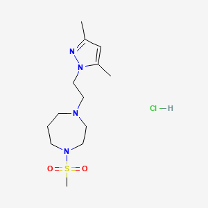 1-(2-(3,5-dimethyl-1H-pyrazol-1-yl)ethyl)-4-(methylsulfonyl)-1,4-diazepane hydrochloride