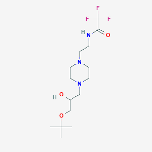 N-(2-(4-(3-(tert-butoxy)-2-hydroxypropyl)piperazin-1-yl)ethyl)-2,2,2-trifluoroacetamide