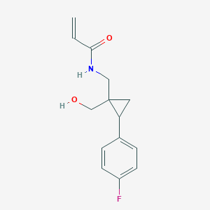 N-[[2-(4-Fluorophenyl)-1-(hydroxymethyl)cyclopropyl]methyl]prop-2-enamide