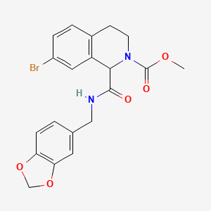 methyl 1-((benzo[d][1,3]dioxol-5-ylmethyl)carbamoyl)-7-bromo-3,4-dihydroisoquinoline-2(1H)-carboxylate
