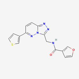 N-((6-(thiophen-3-yl)-[1,2,4]triazolo[4,3-b]pyridazin-3-yl)methyl)furan-3-carboxamide