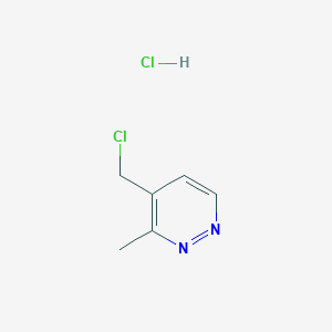 molecular formula C6H8Cl2N2 B2611104 4-(Chloromethyl)-3-methylpyridazine HCl CAS No. 1956335-43-5