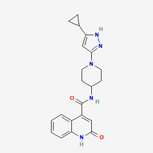 N-(1-(5-cyclopropyl-1H-pyrazol-3-yl)piperidin-4-yl)-2-hydroxyquinoline-4-carboxamide