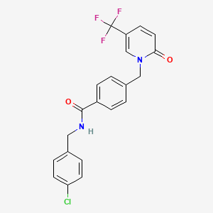 N-(4-chlorobenzyl)-4-{[2-oxo-5-(trifluoromethyl)-1(2H)-pyridinyl]methyl}benzenecarboxamide