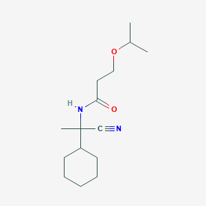 molecular formula C15H26N2O2 B2611120 N-(1-cyano-1-cyclohexylethyl)-3-(propan-2-yloxy)propanamide CAS No. 1355712-19-4