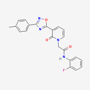 N-(2-fluorophenyl)-2-[3-[3-(4-methylphenyl)-1,2,4-oxadiazol-5-yl]-2-oxopyridin-1(2H)-yl]acetamide