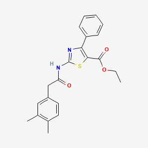 Ethyl 2-(2-(3,4-dimethylphenyl)acetamido)-4-phenylthiazole-5-carboxylate