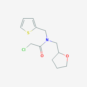 2-chloro-N-(oxolan-2-ylmethyl)-N-(thiophen-2-ylmethyl)acetamide