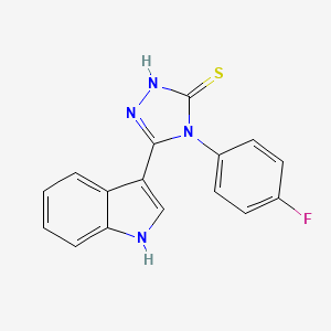 4-(4-fluorophenyl)-5-(1{H}-indol-3-yl)-4{H}-1,2,4-triazole-3-thiol