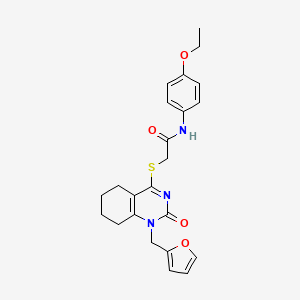 N-(4-ethoxyphenyl)-2-((1-(furan-2-ylmethyl)-2-oxo-1,2,5,6,7,8-hexahydroquinazolin-4-yl)thio)acetamide