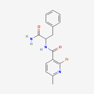 molecular formula C16H16BrN3O2 B2611170 2-[(2-Bromo-6-methylpyridin-3-yl)formamido]-3-phenylpropanamide CAS No. 1427888-44-5