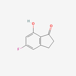 molecular formula C9H7FO2 B2611186 5-氟-7-羟基-2,3-二氢-1H-茚满-1-酮 CAS No. 1260013-93-1